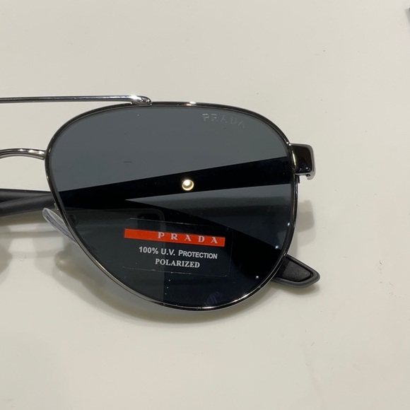 Prada unisex sunglasses sps 54T polarized grey lenses made in Italy - Picture 8 of 9